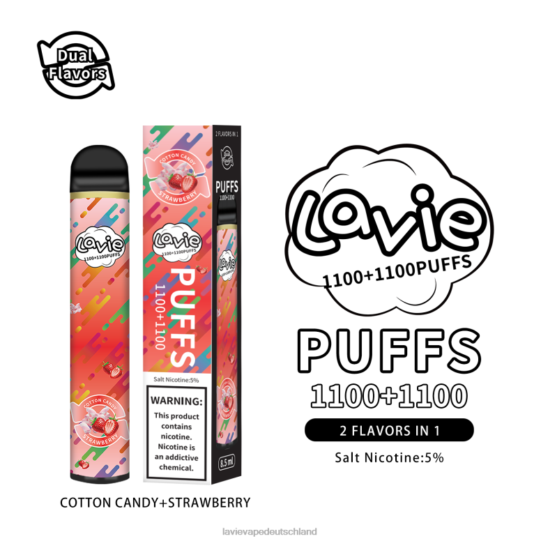 Zuckerwatte/Erdbeere LAVIE BAR Switch 2200 Züge 8J6P0293 | Lavie Vape Berlin