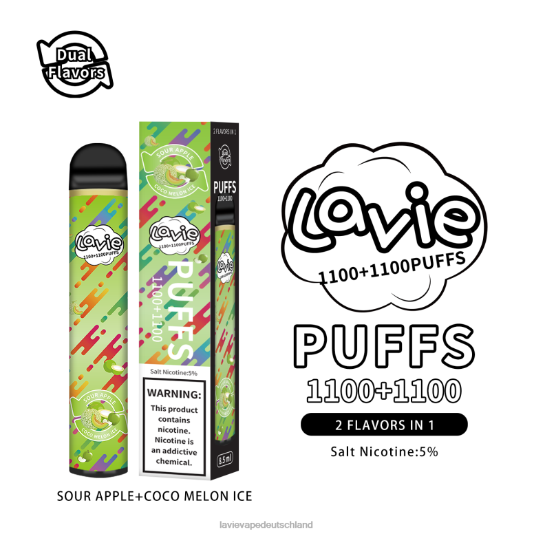 saures apfel-/kokosmeloneneis