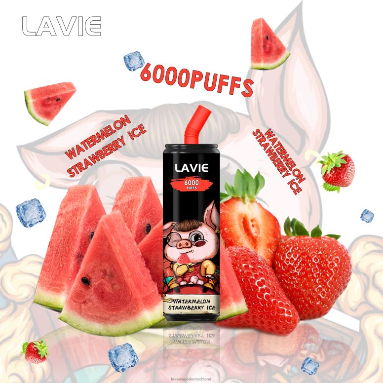 Wassermelonen-Erdbeer-Eis LAVIE Coke BAR 6000 Züge 8J6P0267 | Lavie Vape Deutschland